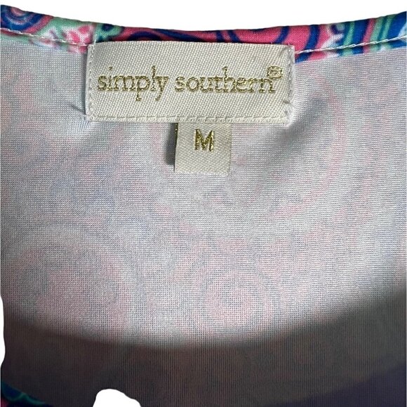 SIMPLY Southern Colorful Paisley Size 12 Women’s Tunic Top or Dress Size Medium - Picture 10 of 10